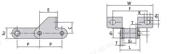 Brand New Chains S Type S55f9sd S55hsdf2 55vf1sdf1 Steel Agricultural Conveyor Roller Chain With Attachment Made in China