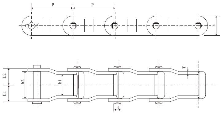 Wholesale Price Customized 662 Stainless Steel Pintle Chain for Snowplow With 42.27mm Pitch