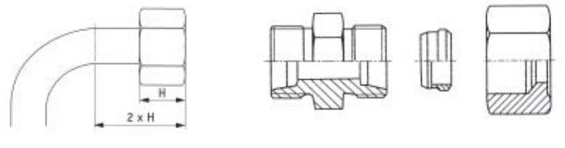 Low Price High Pressure Banjo Elbow-WH-M Hydraulic Fitting for Hydraulic Cylinder Parts