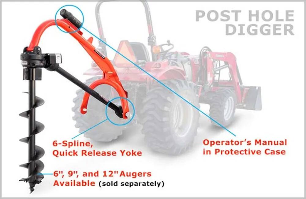 9 Inch Heavy Duty Post Hole Auger for Post Hole Digger