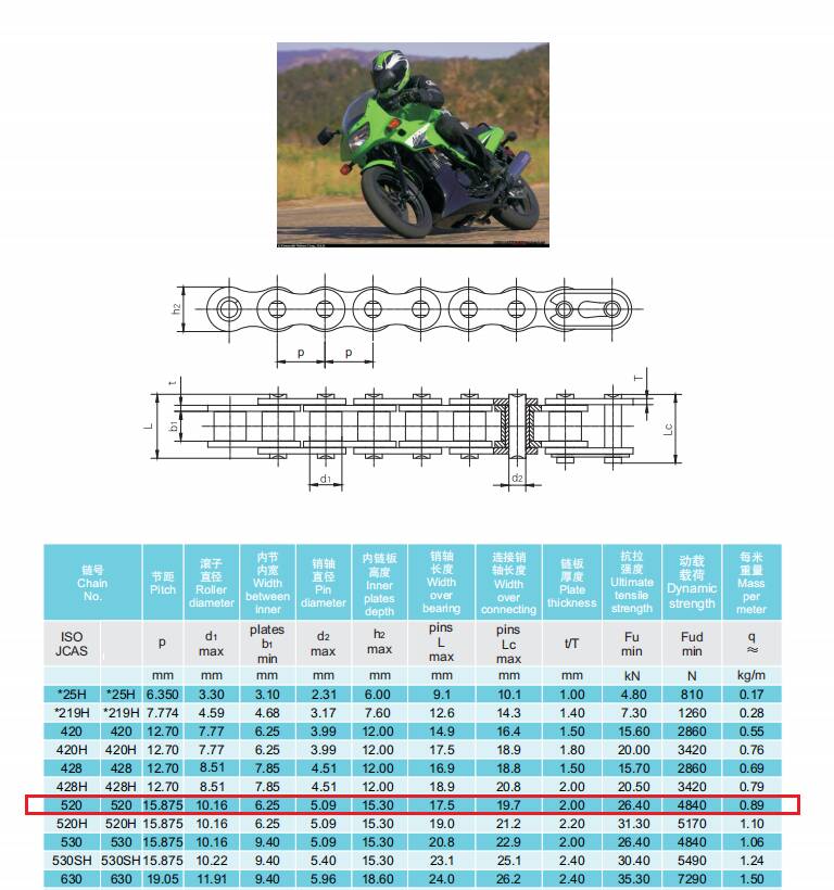 Brand New Manufacturers 520 Did Motorcycle Chain with High Quality
