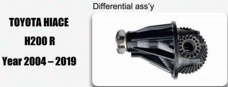 Customized Rear Differential Parts Accessories Fit for Toyota Haice H200 R With Side Final Gear Pinion Spider Retarder Case Yoke