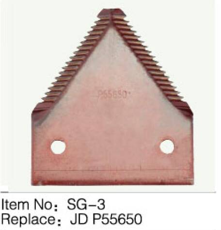 SG-3 Agricultural Combine Harvester Knife Section Replacement for JD P55650 High Performance Blades Type