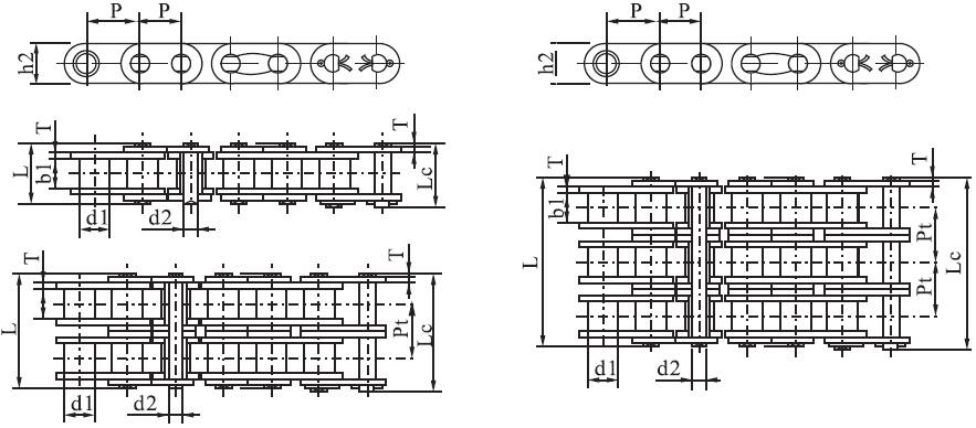 SSC24B-2 B Series Stainless Steel Short Pitch Precision Roller Chain with Straight Plate and Sprockets in Steel