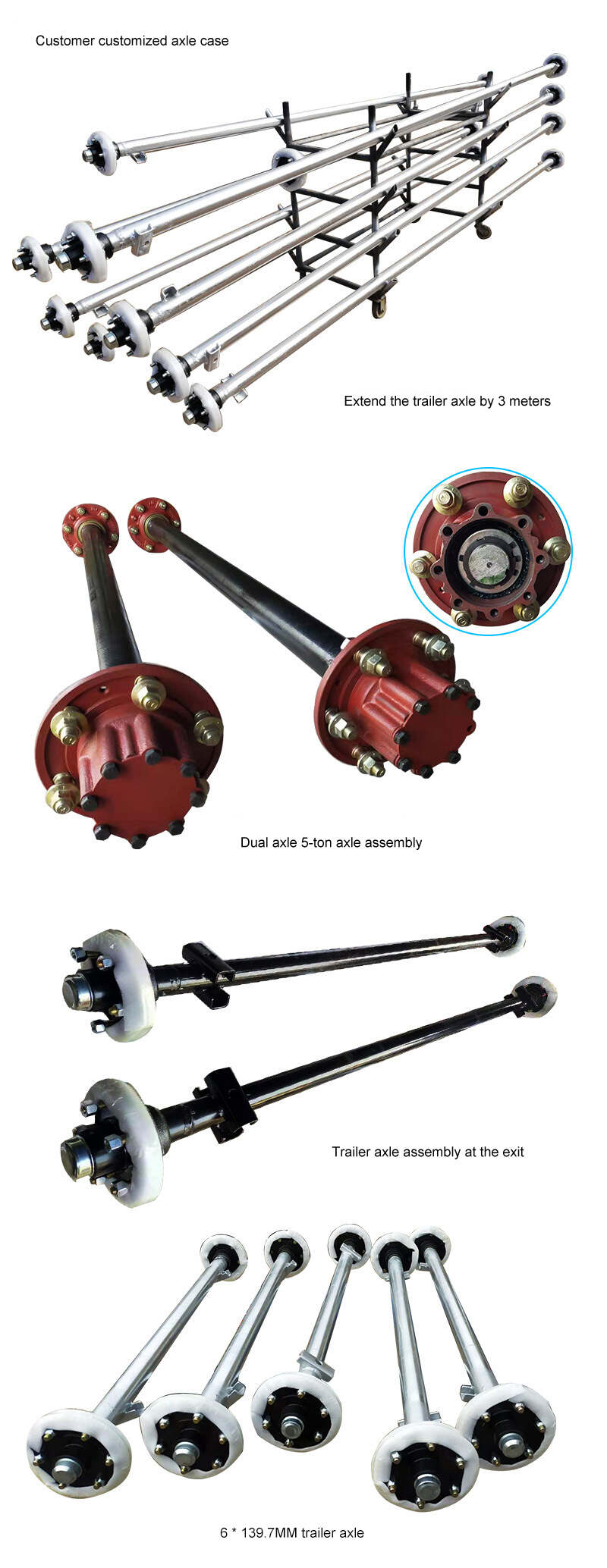 Heavy Duty 2300kg Travel Truck Trailer Yacht Parts Boat Trailer