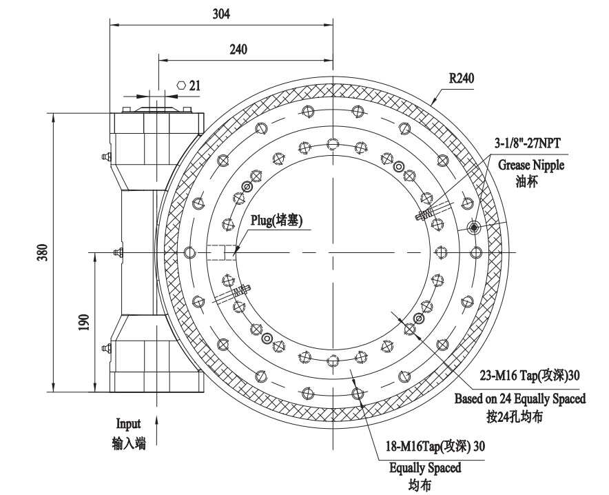Promotional Various Durable Using FWA Series FWA14 Slewing Drive Gearbox for Truck Mixers