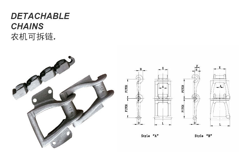 China Suppliers Steel Stainless Steel Plastic Roller Conveyor Manure Spreader Farm Sprockets Agricultural Detachable Chains
