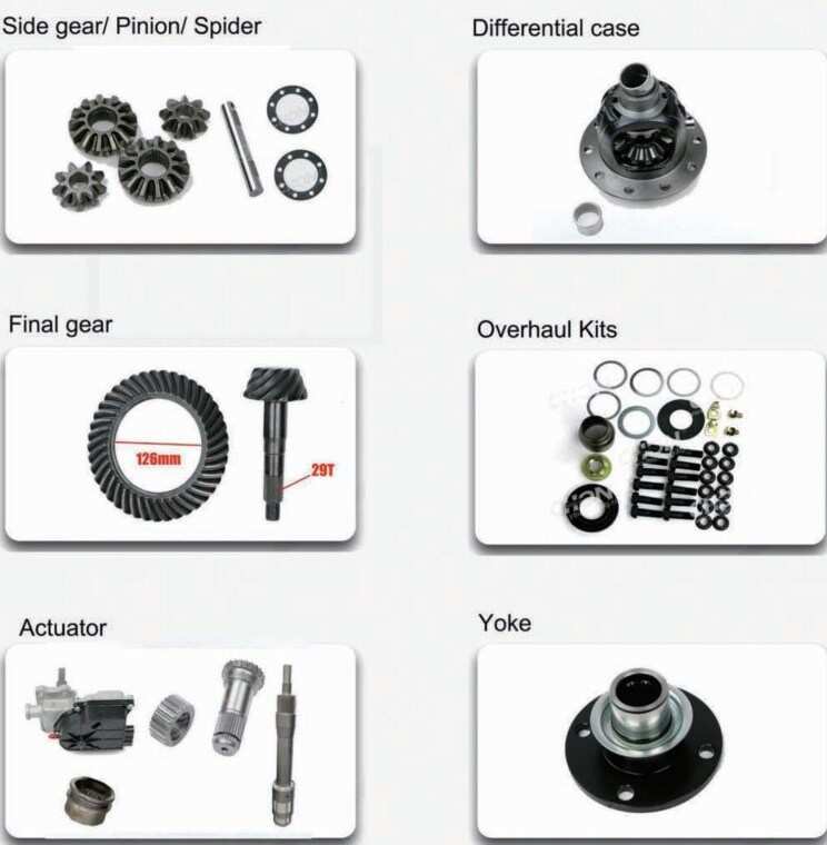 Rear Differential Parts Fit for Toyota Hilux Vigo Fortuner/4runner LOCK FRONT With Side Final Gear Pinion Retarder Case Yoke