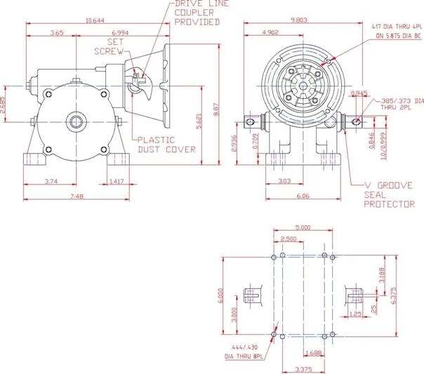 Farm Center Pivot Gear Box Drive Wheel System Sprinkler Irrigation Gearbox for Valley Pivots Replacement Zimmatic UMC