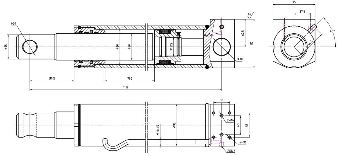HCYY11112024 Good Quality Professional Factory 24kg Front Hydraulic Cylinder for Truck Crane Vehicle Opening Rack Support