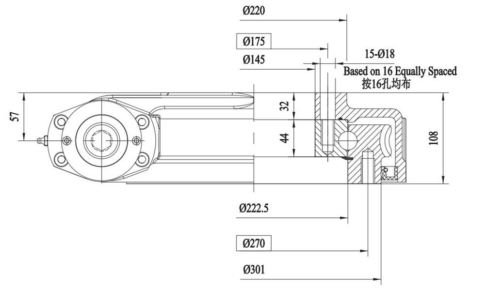 Professional Manufacture Cheap FWA Series FWA9 Reducer Slewing Drive for Mining Jumbos