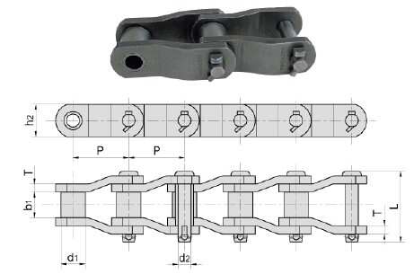 Heavy Duty Engineering Chains 2010 2512 2814 3315 3618 4020 Mxs882 Mxs3075 Mxs1242 Cranked-link Transmission Chains