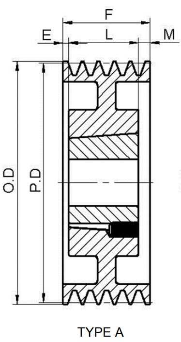 Sell Well New Type 5V Series Cast Iron Ten-Groove QD Sheaves American Standard Pulley for 5V Belts
