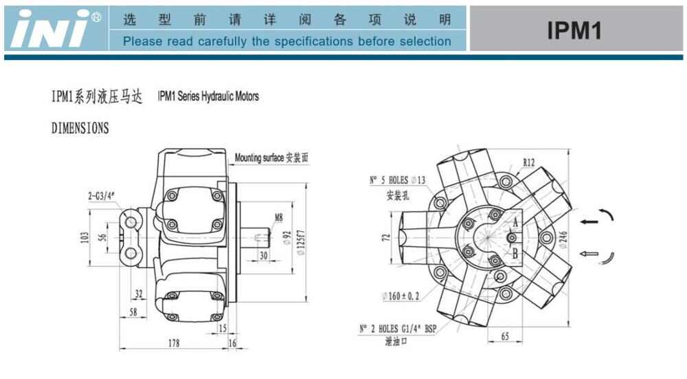 MINI High Quality Professional 10kw Hydraulic Motor 12v Hydraulic Pump Motor