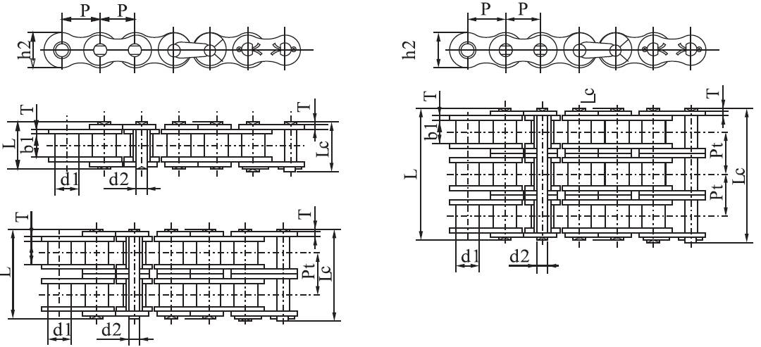 SS20AH-1 SS100H-1 Stainless Steel Heavy Duty Series Roller Chains and Sprockets in Steel