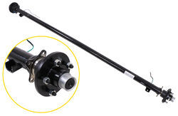 Trailer Parts 4 Bolts Trailer Half Axle Hub With Spindle