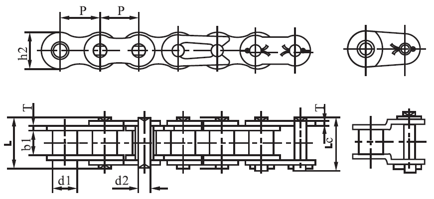 SS32A-1 a Series Stainless Steel Short 50.8mm Pitch Precision Single Roller Chain and Sprockets in Steel