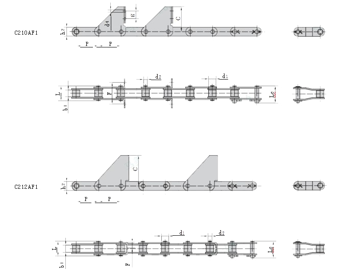 Agricultural Combine Harvester Chain C210AF1 C212AF1 Combine Chains