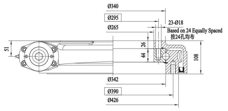 Promotional Various Durable Using FWA Series FWA14 Slewing Drive Gearbox for Truck Mixers