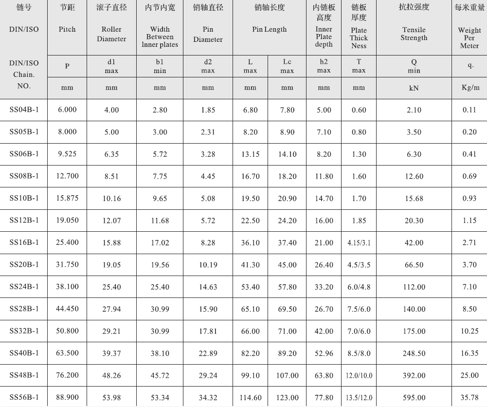 SS05B-1 B Series Stainless Steel Short Pitch 8mm Pitch Precision Single Roller Chain and Sprockets in Steel
