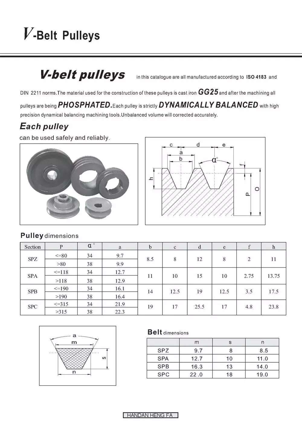 Agricultural machinery transmission sheave PTO  belt gear pulley for speed reducer Harvester Parts