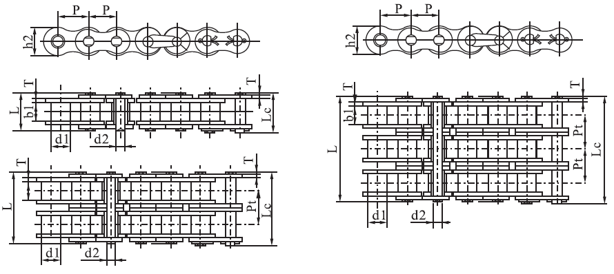 SSC32A-3 a Series Stainless Steel Short Pitch Precision Roller Chain with Straight Plate and Sprockets in Steel