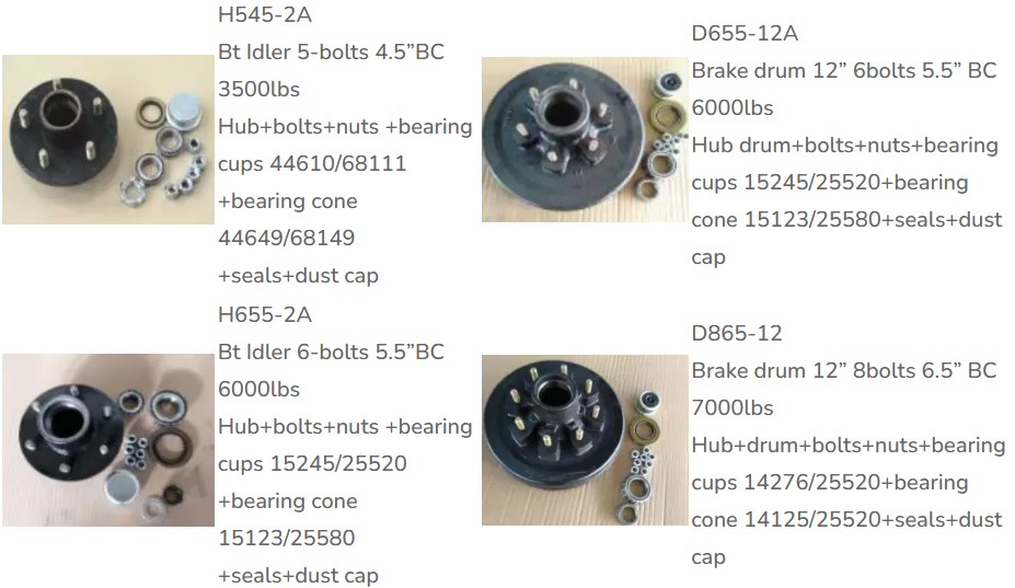 Made in China Superior Quality Trailer Parts H865-2A Idler 8 Bolts Trailer Wheel Hub