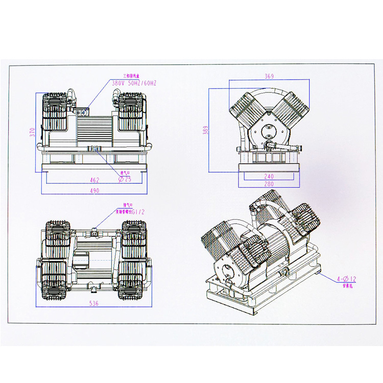 Piston Type Oil-free Air Compressor
