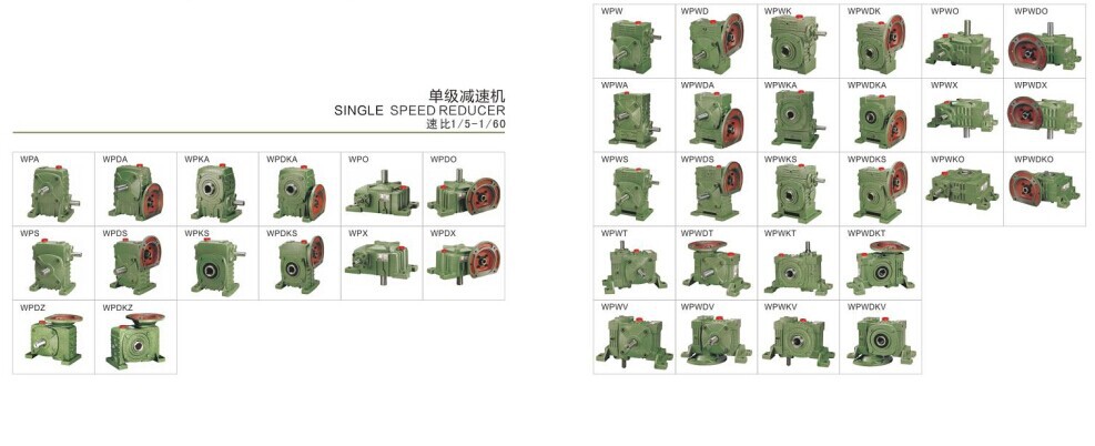 High Quality Speed Reducer Wp120 Series Worm Gear Reducer Worm Reduction Gearbox
