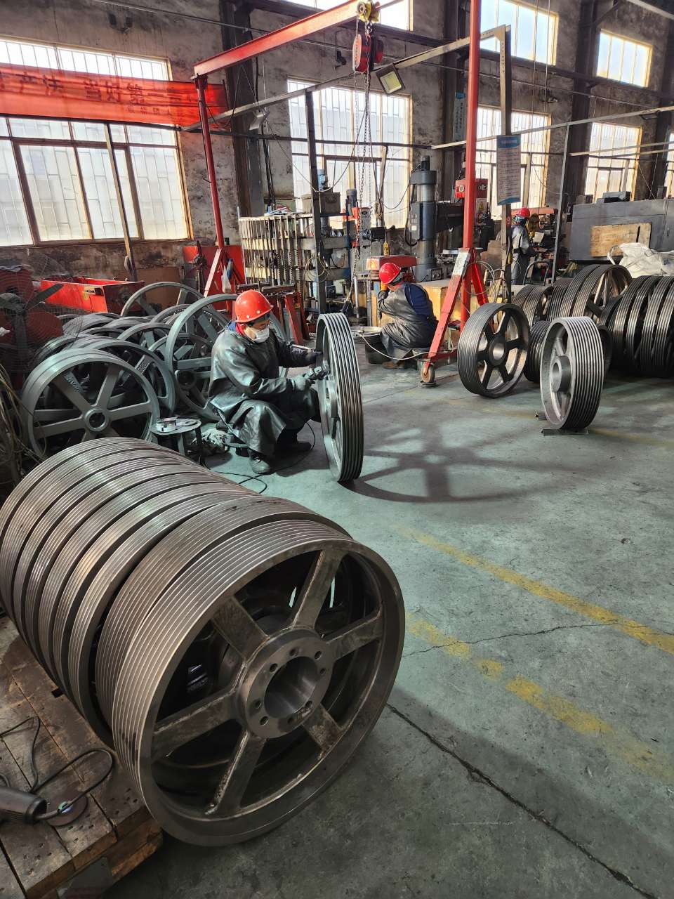 Customized Transmission All Size Type European/American Standard Sheave Wheel V Belt Timing Idler Casting Forging Pulley