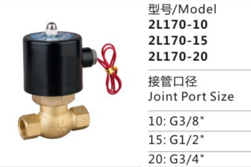 Latest Design 2L170-10 Low Pressure Two-position Two-way Direct Drive-Type Solenlid Valve for Sale