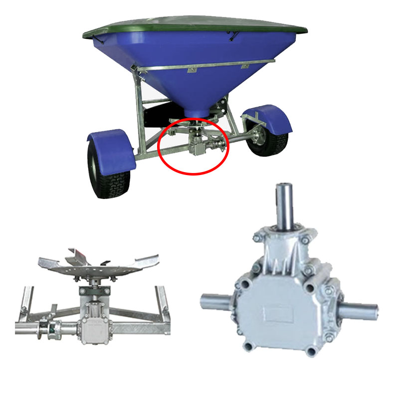 Customized Aluminum Box 540rpm 90 Degree Lawn Mower PTO Miter Bevel Fertilizer Spreader Seeders Cultivator Agricultural Gearbox