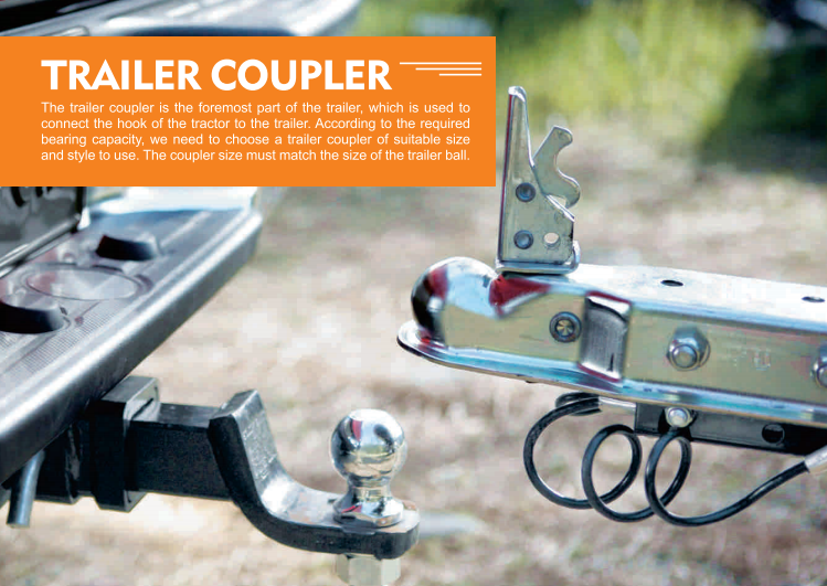 Capacity 14000LBS 1BJY-TC-14 Trailer Parts and Accessories A-Frame Trailer Coupler With Ball Size 2-5/16 Inch