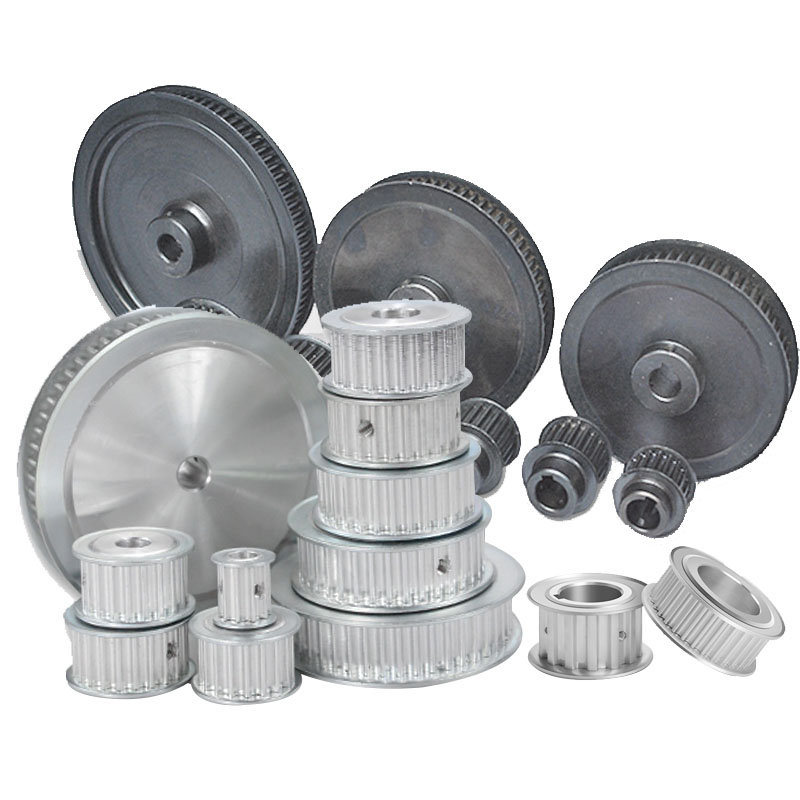 Custom idler conveyor motor htd aluminum stainless steel nylon steel Timing belt Pulley for 5mm Shaft  pulley manufacturers