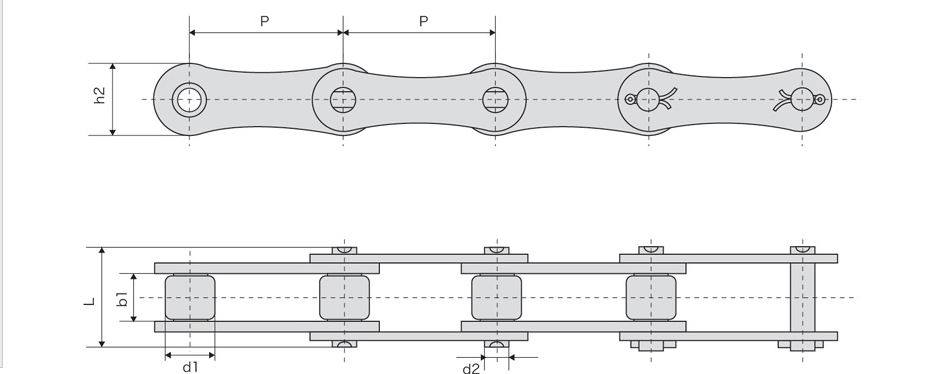 Renold Rexnord  Chain Roller Chain From China Factory with ISO Certified