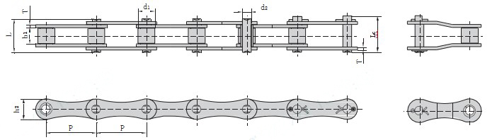 Conveyor Agricultural a Type Steel Chains for Farm Harvester A550 A555 A557 A620