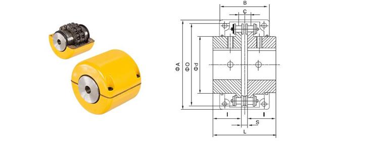 KC-5018 High Quality Chain Coupling Power Drive Flexible Coupling