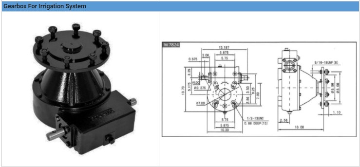 Agricultural Farm Wheel Drive Gearmotor Center Pivot Irrigation System Part Gearbox for Valley Sprinkler Zimmatic Centre