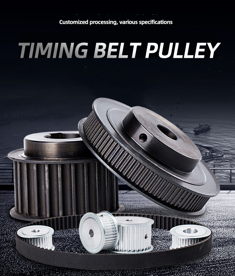 2GT Black 3D Printer Timing Belt Pulley GT2 6mm Width with 20 Teeth 5mm/8mm Bore Size Customizable Nylon Pulley Accessories