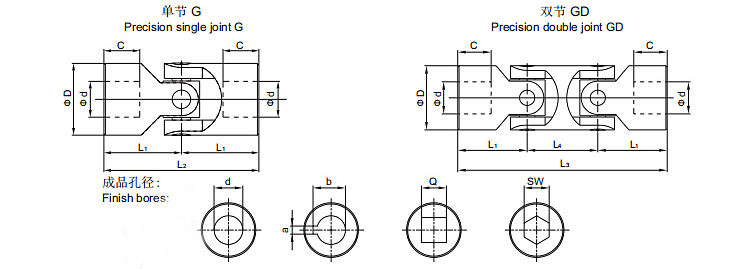 Cross Universal Joint Coupling Precision Small Universal Joint Miniature Coupling Ten-byte Universal Joint Coupling