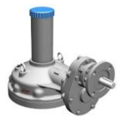Large Valve Stem DRK&D2CK Series D2CK-C Two Stage Type B Bevel Gear Box with Electric Valve