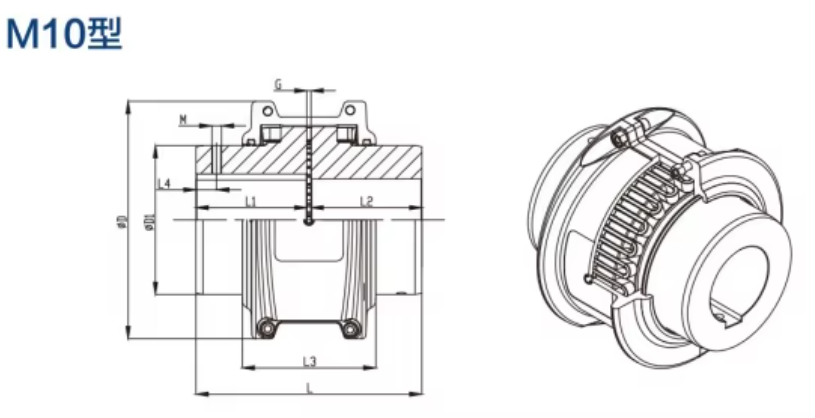 JS Serpentine Spring Couplings Tapered Grid Steelflex Shaft Couplings Stainless Steel Falk Coupling with QD Bushings