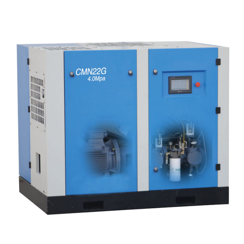 New Design 30 bar ~40 bar  High Pressure Oil-free PM VSD Two-stage Screw Air Compressor With Durable Air End