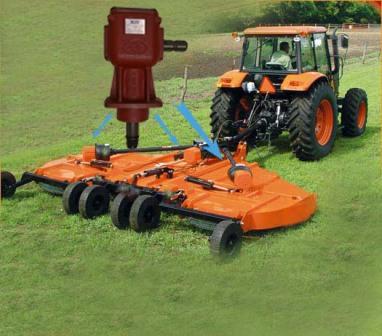 540rpm Tractor PTO Right Angle Bevel Cutter Agricultural Rotovator Power Rotary Tiller Gear Box Feed Mixer Lawn Mower Gearbox