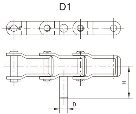 Guaranteed Quality Agricultural D1 Attachment 662 Steel Pintle Chains and Sprocket for Snow Remover