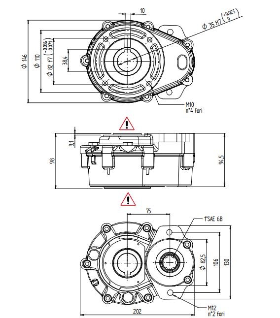 Hydraulic PTO Drive Gearbox Speed Increaser