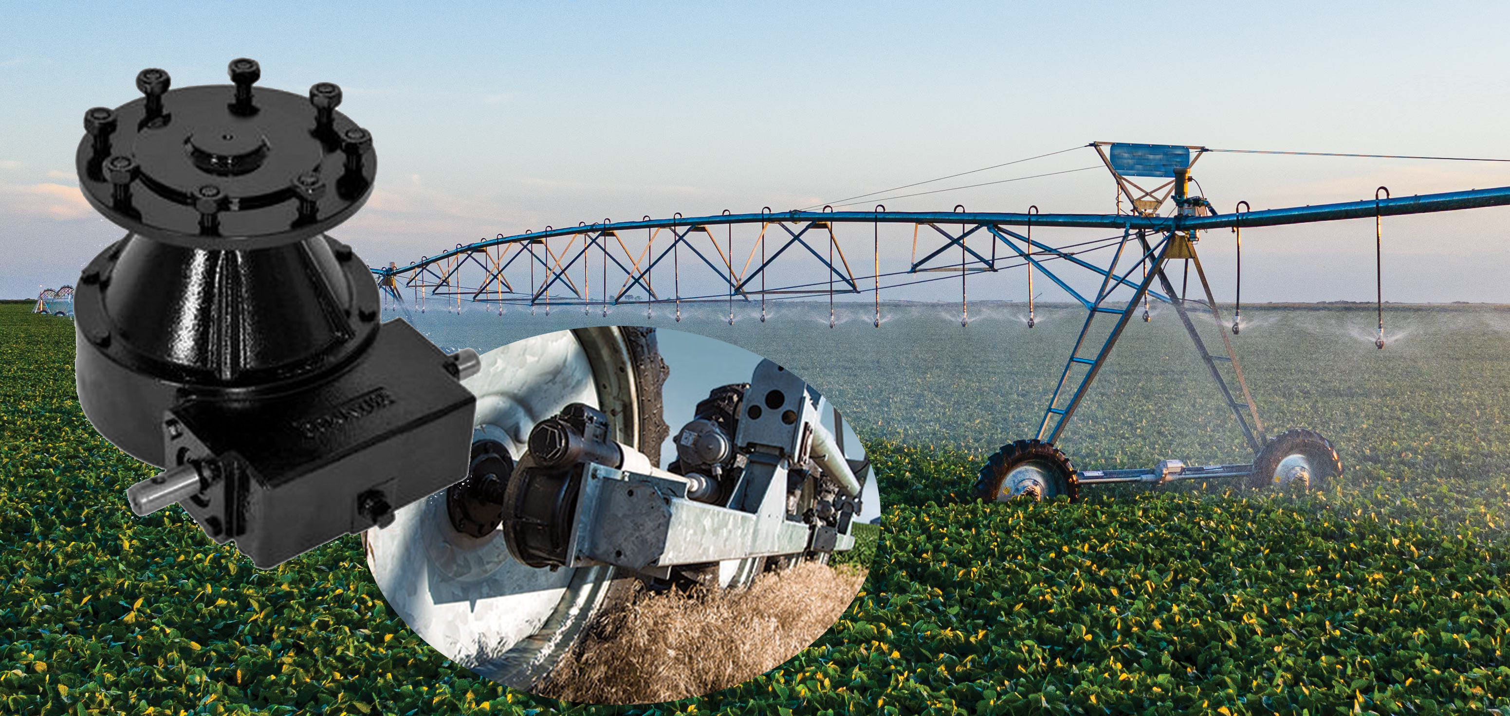 Agricultural Farm Wheel Drive Gearmotor Center Pivot Irrigation System Part Gearbox for Valley Sprinkler Zimmatic Centre