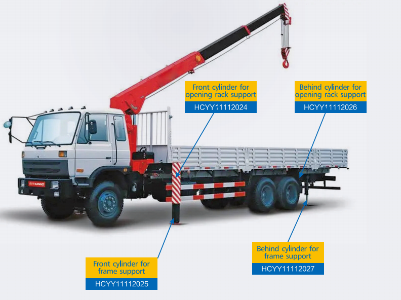 HCYY11112024 Good Quality Professional Factory 24kg Front Hydraulic Cylinder for Truck Crane Vehicle Opening Rack Support