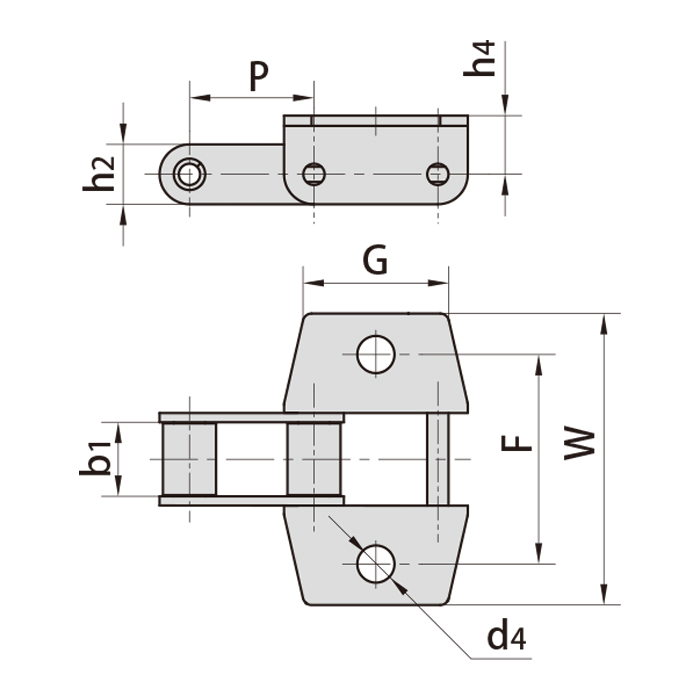 S52 Roller S Type S52F2 S52F7 S52F12  Steel Agricultural Conveyor  Farm Harvester Chain With F2 F7 F12 Attactment