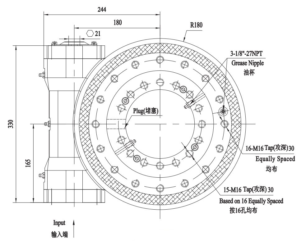 Professional Manufacture Cheap FWA Series FWA9 Reducer Slewing Drive for Mining Jumbos